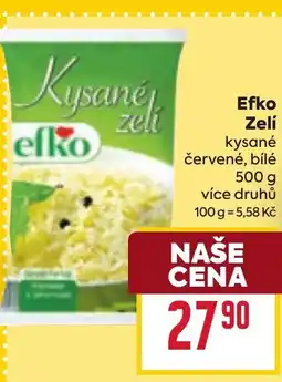 Billa Efko Zelí nabídka