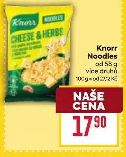 Billa Knorr Noodles nabídka