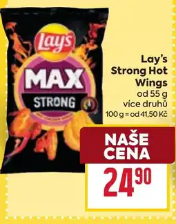 Billa Lay's Strong Hot Wings nabídka