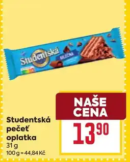 Billa Opavia Studentská pečeť oplatka nabídka
