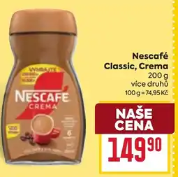 Billa Nescafé Classic, Crema nabídka