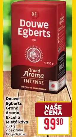 Billa Douwe Egberts Grand Aroma, Excella Mletá káva nabídka