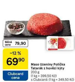 Tesco Maso Uzeniny Polička Tatarák z hovězí kýty, 200 g nabídka