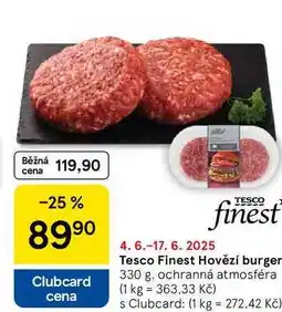 Tesco Tesco Finest Hovězí burger, 330 g nabídka