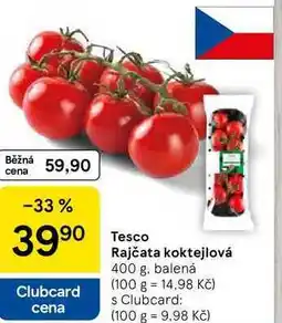 Tesco Tesco Rajčata koktejlová, 400 g, balená nabídka