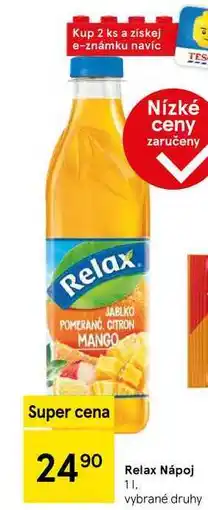 Tesco Relax Nápoj vybrané druhy, 1 l nabídka