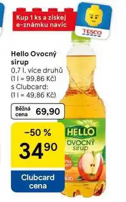 Tesco Hello Ovocný sirup, 0.7 I, více druhů nabídka
