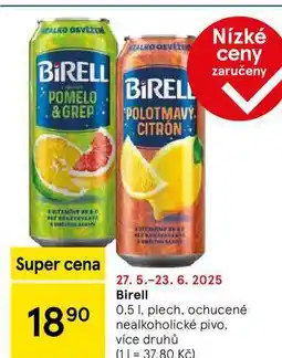 Tesco Birell 0,5 l, plech, ochucené nealkoholické pivo, více druhů nabídka