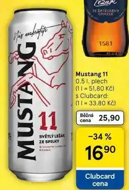 Tesco Mustang 11, 0.5 l, plech nabídka