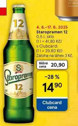 Tesco Staropramen 12, 0.5 l nabídka