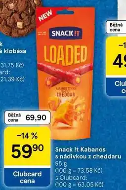 Tesco Snack It Kabanos s nádivkou z cheddaru, 95 g nabídka