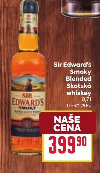 Billa Sir Edward's Smoky Blended Skotská whiskey nabídka