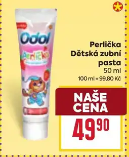 Billa Odol Perlička Dětská zubní nabídka