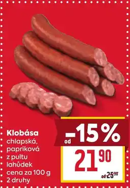 Billa Klobása nabídka
