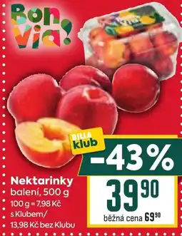 Billa Nektarinky nabídka