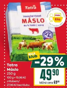 Billa Tatra Máslo nabídka