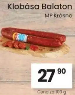Kubík potraviny MP Krásno Klobása Balaton nabídka