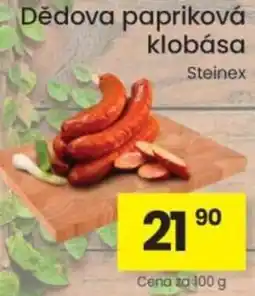 Kubík potraviny Dědova papriková klobása nabídka