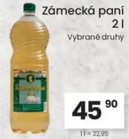 Kubík potraviny Zámecká paní nabídka