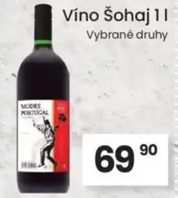 Kubík potraviny MODRY PORTUGAL Víno Šohaj nabídka