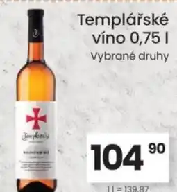 Kubík potraviny Templářské víno nabídka