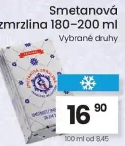 Kubík potraviny Smetanová zmrzlina nabídka