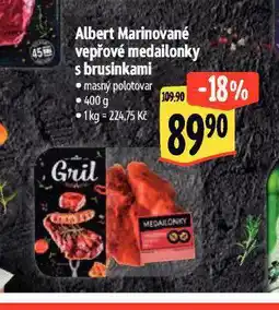 Albert Marinované vepřové medailonky s brusinkami nabídka