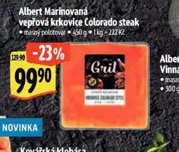 Albert Marinovaná vepřová krkovice colorado steak nabídka