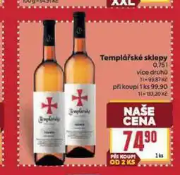 Billa Templářské klepy nabídka