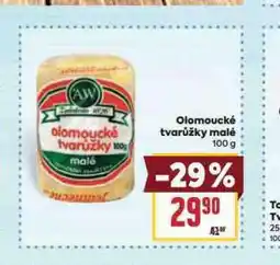 Billa Olomoucké tvarůžky malé nabídka