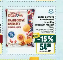 Billa Bramborové knedlíky s uzeným masem nabídka
