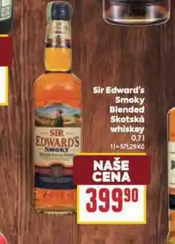 Billa Sir edward´s smoky blended skotká whiskey nabídka