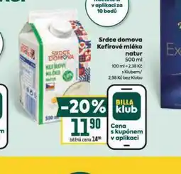 Billa Kefírové mléko natur nabídka