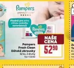 Billa Pampers dětské vlhčené ubrousky nabídka