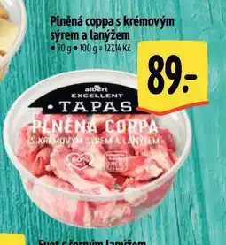 Albert Plněná coppa s krémovým sýrema lanýži nabídka