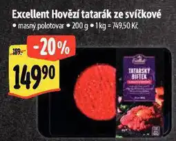 Albert Hovězí tatarák ze svíčkové nabídka
