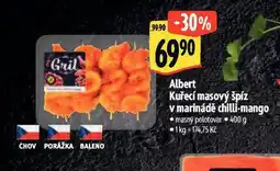 Albert Kuřecí masový špíz v marinádě chilli-mango nabídka