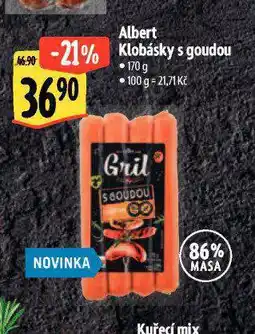 Albert Klobásky s goudou nabídka