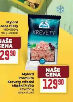 Billa Mylord premium krevety střední 71/90 nabídka