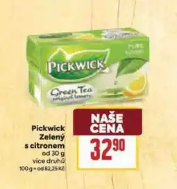 Billa Pickwick zelený čaj s citronem nabídka