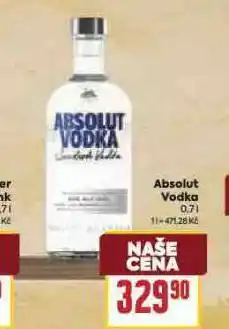 Billa Absolu vodka nabídka