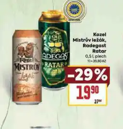 Billa Pivo radegast ratar nabídka