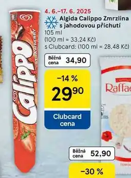 Tesco Calippo Zmrzlina s jahodovou příchutí 105 ml nabídka