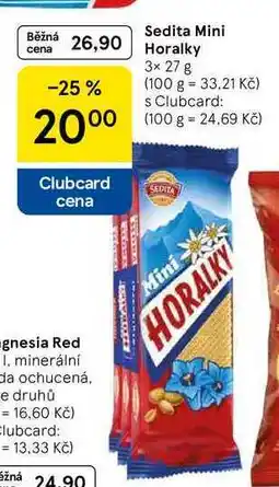 Tesco Sedita Mini Horalky, 3× 27 g nabídka