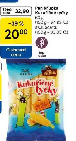 Tesco Pan Křupka Kukuřičné tyčky, 60 g nabídka