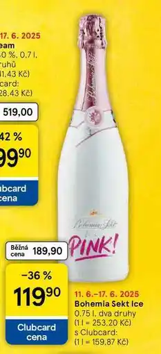 Tesco Bohemia Sekt Ice, 0.75 l nabídka