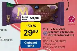 Tesco Magnum Vegan Chill Zmrzlina borůvková, 90 ml nabídka