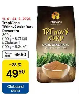 Tesco TropiCane Třtinový cukr Dark Demerara, 800 g nabídka