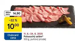 Tesco Polosuchý salám, 100 g nabídka