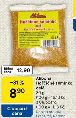 Tesco Alibona Hořčičné semínko celé, 80 g nabídka